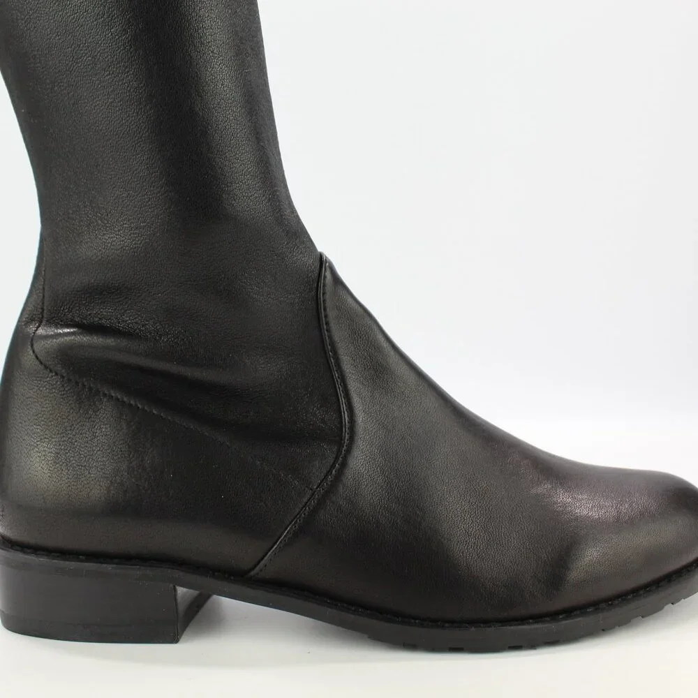 NEW Stuart Weitzman Lowland Over-the-Knee Boots-Black Leather – Small Feet